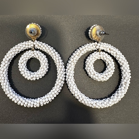 J Crew Factory Boho Beaded Statement Earrings - Picture 2 of 8